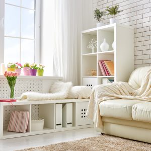 bright white living room