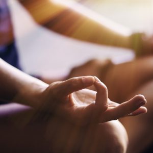 meditation, hand closeup